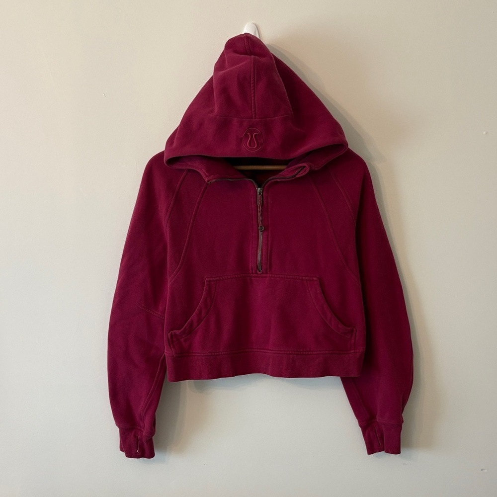 Lululemon Berry Half-Zip Hooded Pullover